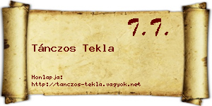 Tánczos Tekla névjegykártya